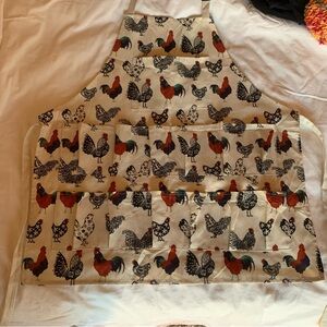 Chicken Egg Apron 13 Pockets Farmhouse Homestead Rustic Bibs Country NWOT